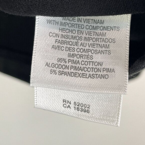 NEW Liz Claiborne Womens Plus 3X Black Draped Top Pima Cotton Blend Shirt - Picture 5 of 9